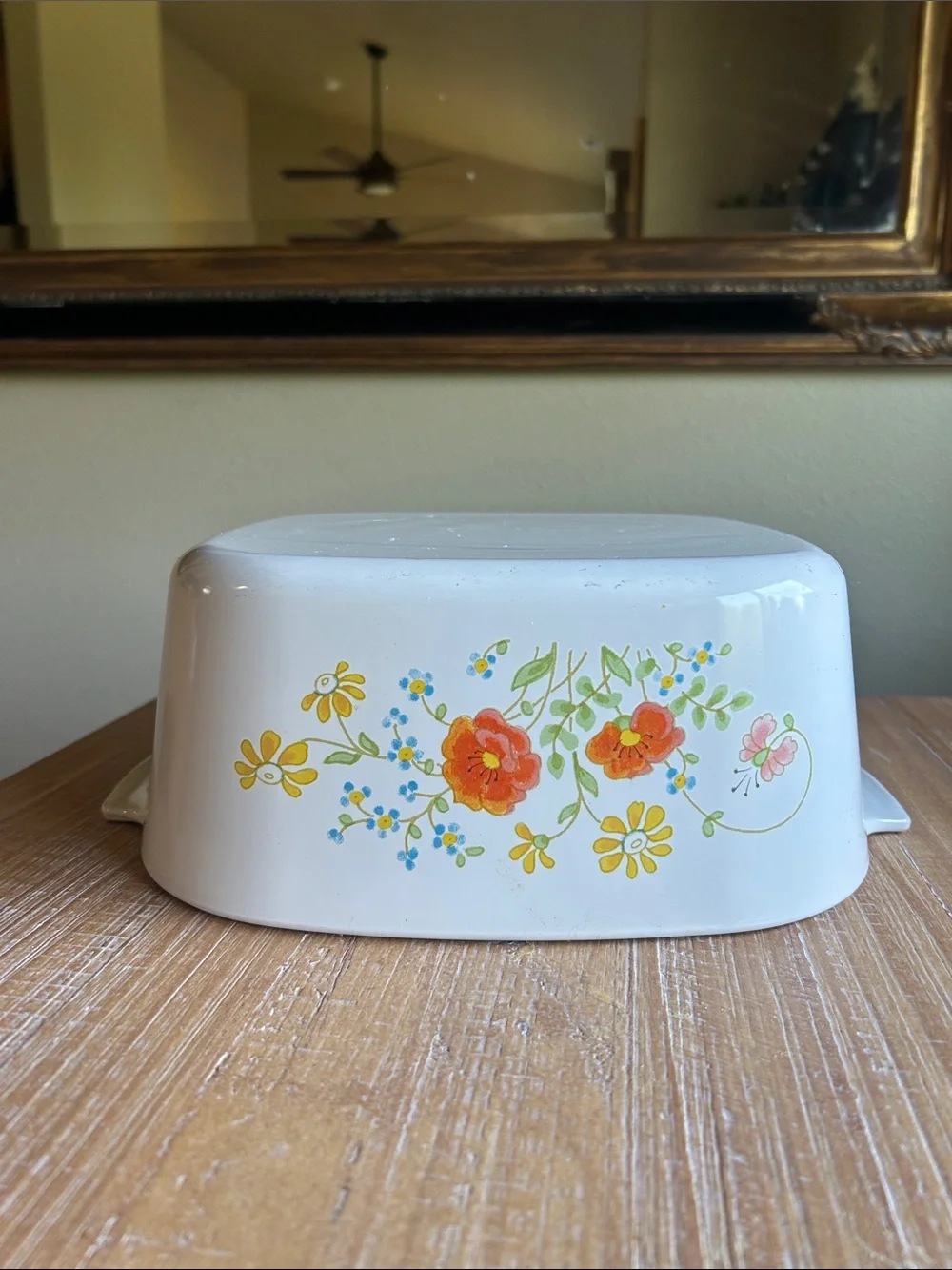 Large Vintage Corning Ware Wildflower Poppy Pattern A-5-B Casserole Dish 5 Quart